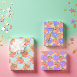 Rainbow Puking Pumpkin Halloween Geschenkpapier Set