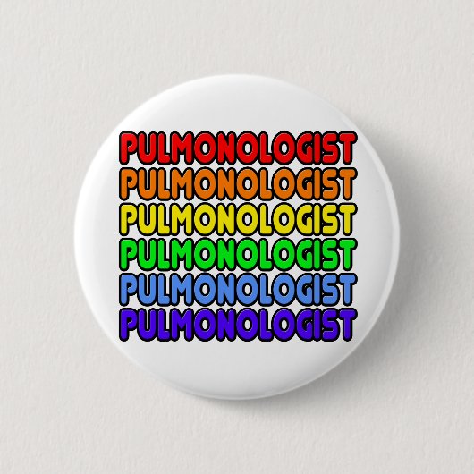 Rainbow Pulmonologe Button (Vorderseite)