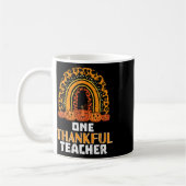 Rainbow Pumpkin One Thanksgi Teacher Fall Kaffeetasse (Links)
