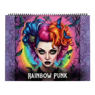 Rainbow Punks by Ivy and Bat Art Calendar Kalender