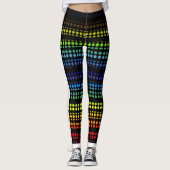 Rainbow-Punkt für Schwarz Wählen Sie Ihre eigene F Leggings (Vorderseite)