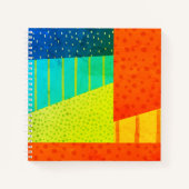 Rainbow-Punkte und -Linien Notizblock (Vorderseite)