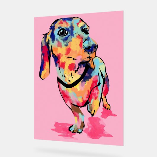 Rainbow Pup Acrylschild (Winkel)