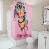 Rainbow Pup Duschvorhang (Beispiel)