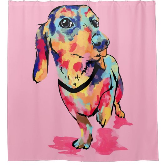 Rainbow Pup Duschvorhang (Vorderseite)