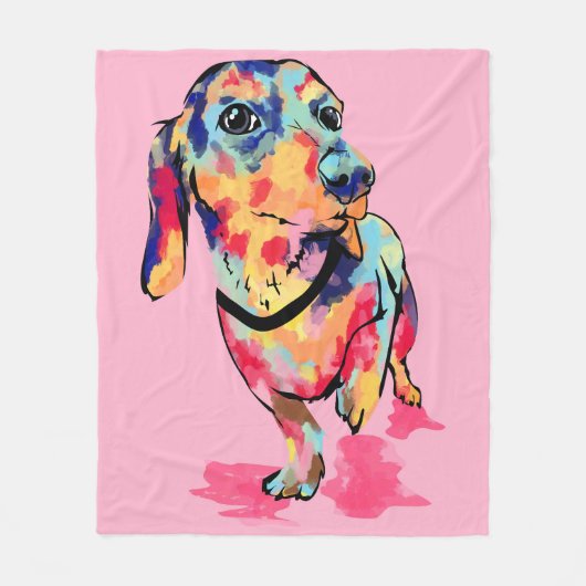 Rainbow Pup Fleecedecke (Vorderseite)