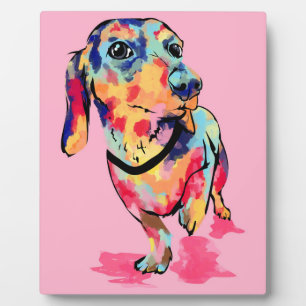 Rainbow Pup Fotoplatte