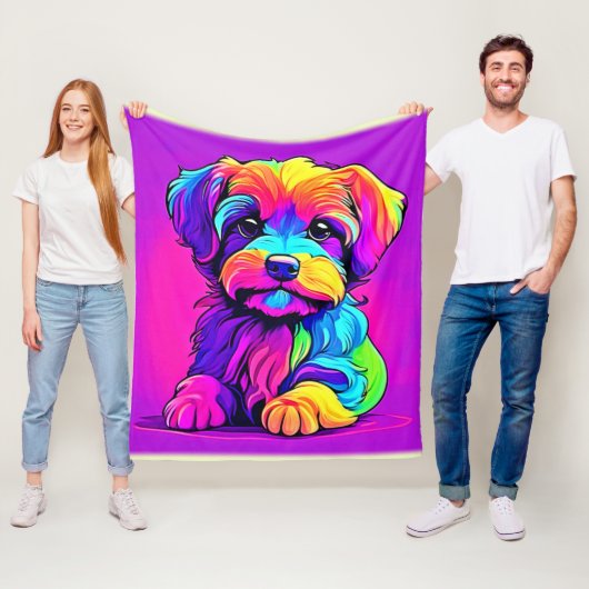 Rainbow Puppy Arts Fleecedecke (Beispiel)