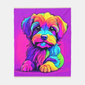 Rainbow Puppy Arts Fleecedecke (Vorderseite)