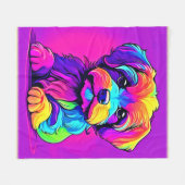 Rainbow Puppy Arts Fleecedecke (Vorderseite (Horizontal))