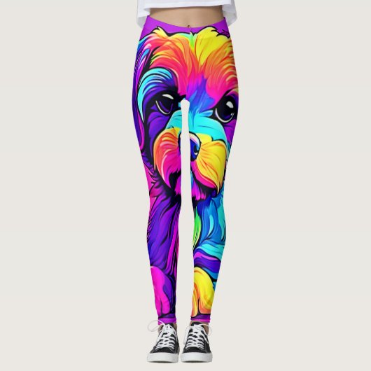 Rainbow Puppy Arts Leggings (Vorderseite)