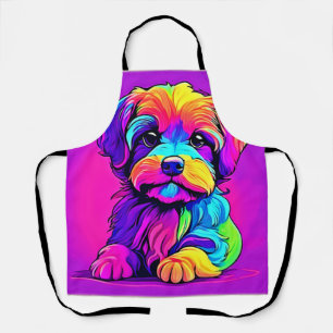 Rainbow Puppy Arts Schürze