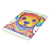 Rainbow Puppy-Liebe Badematte (Schrägansicht)