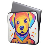 Rainbow Puppy-Liebe Laptopschutzhülle (Vorderseite Links)