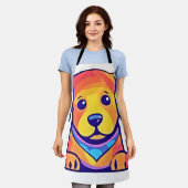 Rainbow Puppy-Liebe Schürze (Getragen)