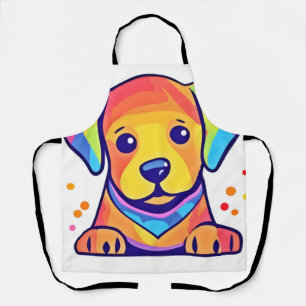 Rainbow Puppy-Liebe Schürze