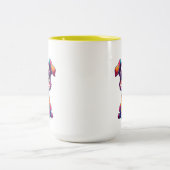 Rainbow Puppy Mug Zweifarbige Tasse (Mittel)
