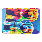 Rainbow Pups: Spielendes Duo Badematte (Vorderseite)