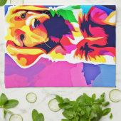 Rainbow Pups: Spielendes Duo Geschirrtuch (Gefaltet)