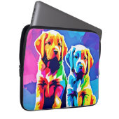 Rainbow Pups: Spielendes Duo Laptopschutzhülle (Vorne Rechts)
