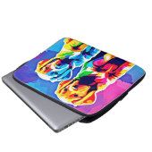 Rainbow Pups: Spielendes Duo Laptopschutzhülle (Vorne Knopf)