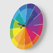 Rainbow Puristic Große Wanduhr (Winkel)