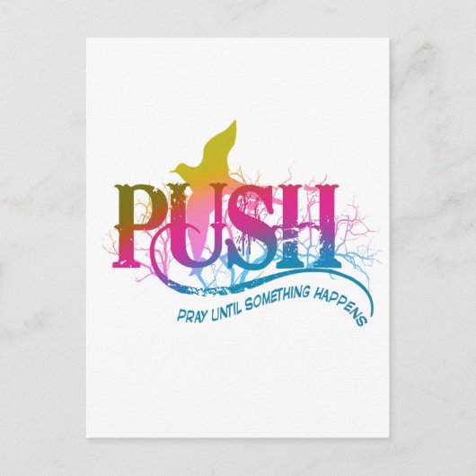 Rainbow PUSH Postkarte (Vorderseite)