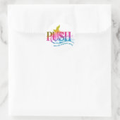 Rainbow PUSH Runder Aufkleber (Tasche)