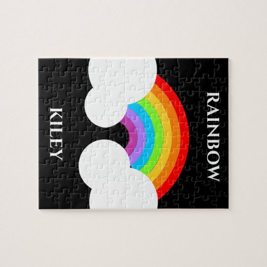 Rainbow Puzzle mit Kindernamen. (Horizontal)