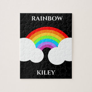 Rainbow Puzzle mit Kindernamen.