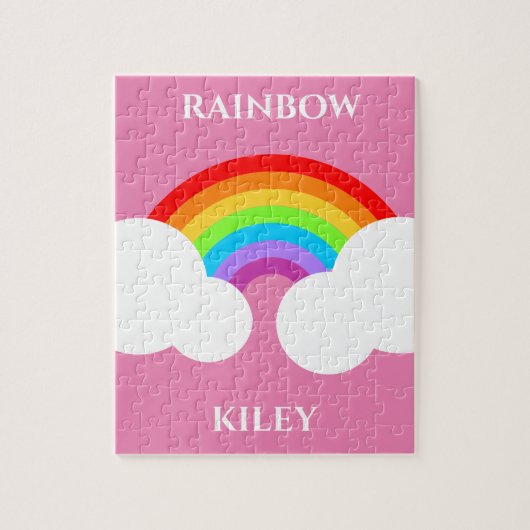 Rainbow Puzzle mit Kindernamen. (Vertikal)