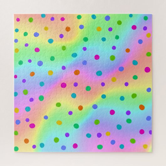 Rainbow Puzzle mit Polka Dots (Vertikal)