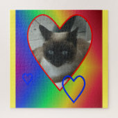 Rainbow Puzzle: Siamkatze im Herzen Puzzle (Vertikal)
