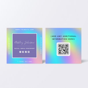 Rainbow QR Social Media Strategist Karte