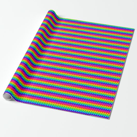 Rainbow-Quadrate Geschenkpapier (Ungerollt)