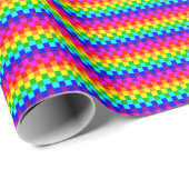 Rainbow-Quadrate Geschenkpapier (Rolleneckpunkt)