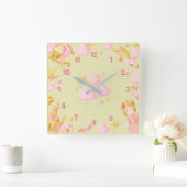 Rainbow  quadratische wanduhr (Zuhause)