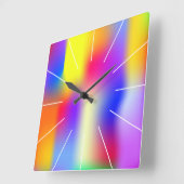 Rainbow Quadratische Wanduhr (Winkel)