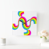 RAINBOW QUADRATISCHE WANDUHR (Zuhause)