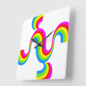 RAINBOW QUADRATISCHE WANDUHR (Winkel)