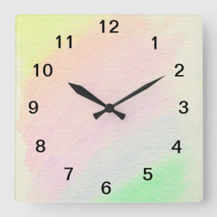 Rainbow - quadratische wanduhr
