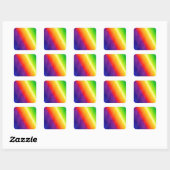 Rainbow Quadratischer Aufkleber (Blatt)