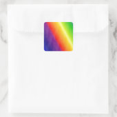 Rainbow Quadratischer Aufkleber (Tasche)