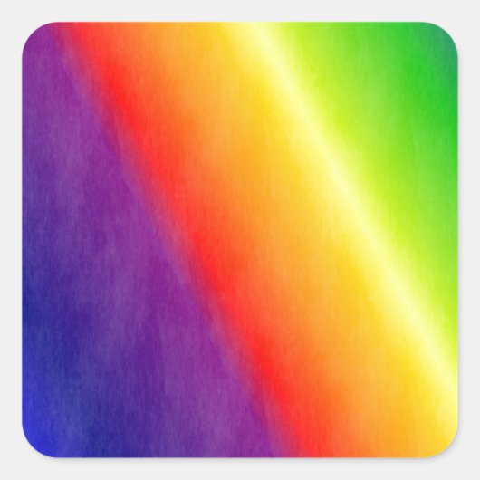 Rainbow Quadratischer Aufkleber (Vorderseite)