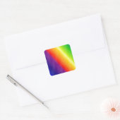 Rainbow Quadratischer Aufkleber (Umschlag)