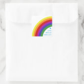 Rainbow Quadratischer Aufkleber (Tasche)
