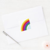 Rainbow Quadratischer Aufkleber (Umschlag)