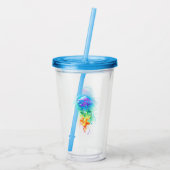 Rainbow-Qualle Acryltrinkbecher (Rückseite)