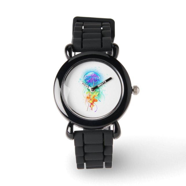 Rainbow-Qualle Armbanduhr (Vorderseite)