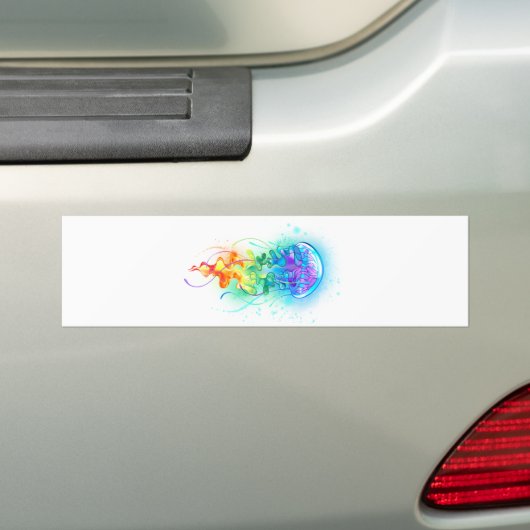 Rainbow-Qualle Autoaufkleber (Auf Auto)